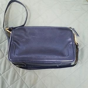 Navy Leather Ferragamo Bag